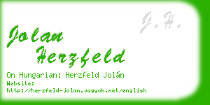 jolan herzfeld business card